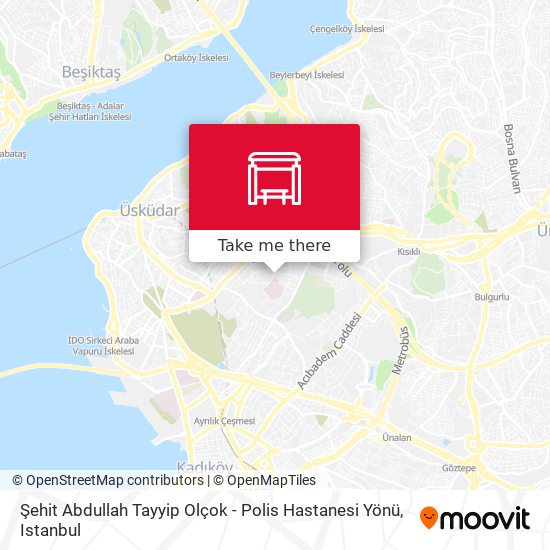 Şehit Abdullah Tayyip Olçok - Polis Hastanesi Yönü map