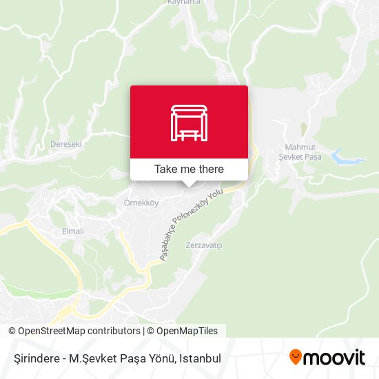 Şirindere - M.Şevket Paşa Yönü map