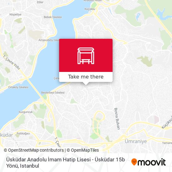 Üsküdar Anadolu İmam Hatip Lisesi - Üsküdar 15b Yönü map
