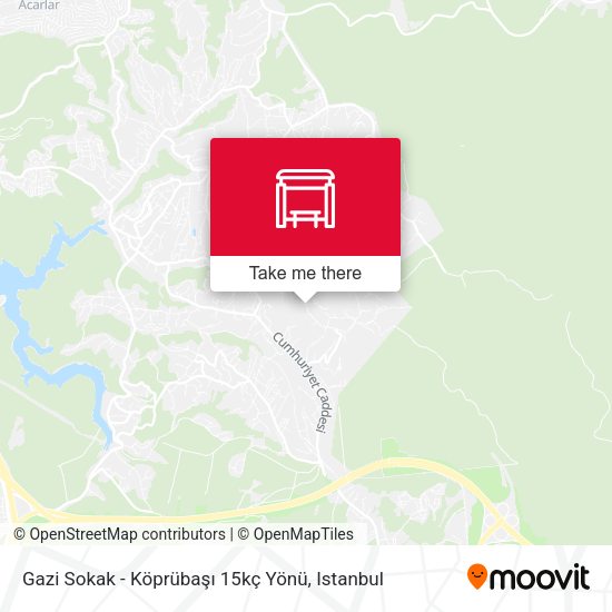 Gazi Sokak - Köprübaşı 15kç Yönü map