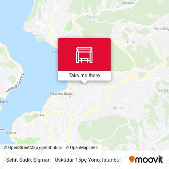 Şehit Sadık Şişman - Üsküdar 15pç Yönü map