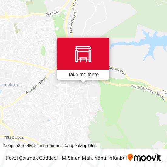 Fevzi Çakmak Caddesi - M.Sinan Mah. Yönü map