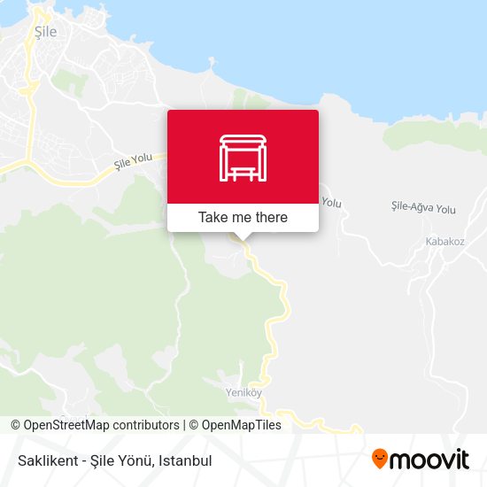 Saklikent - Şile Yönü map