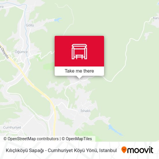 Kılıçlıköyü Sapağı - Cumhuriyet Köyü Yönü map