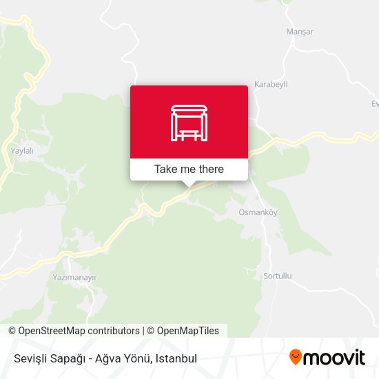 Sevişli Sapağı - Ağva Yönü map