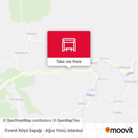 Evrenli Köyü Sapağı - Ağva Yönü map