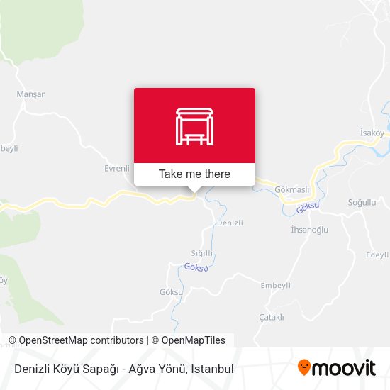 Denizli Köyü Sapağı - Ağva Yönü map