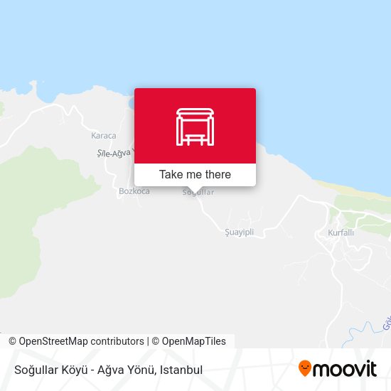 Soğullar Köyü - Ağva Yönü map