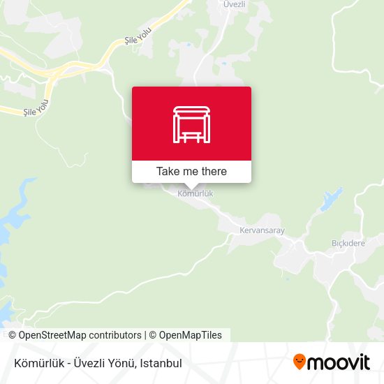Kömürlük - Üvezli Yönü map