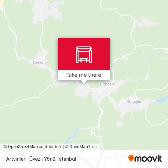 Artvinler - Üvezli Yönü map