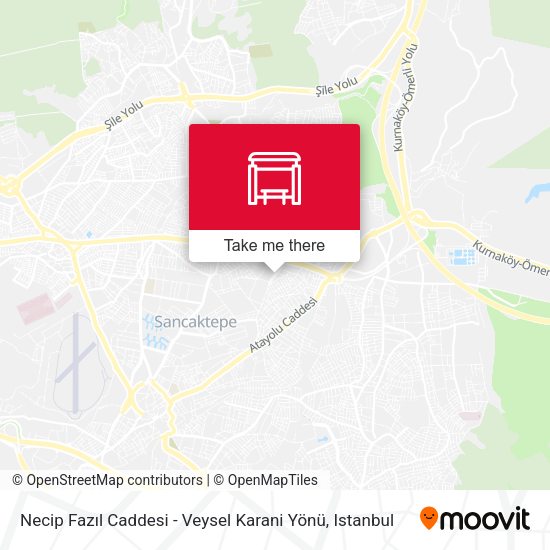 Necip Fazıl Caddesi - Veysel Karani Yönü map