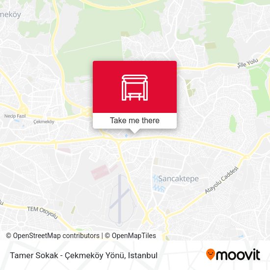 Tamer Sokak - Çekmeköy Yönü map