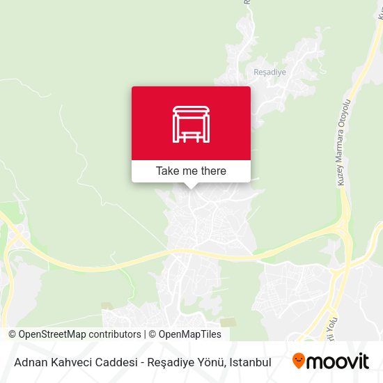 Adnan Kahveci Caddesi - Reşadiye Yönü map