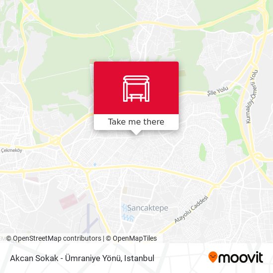 Akcan Sokak - Ümraniye Yönü map