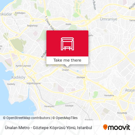 Ünalan Metro - Göztepe Köprüsü Yönü map
