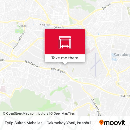 Eyüp Sultan Mahallesi - Çekmeköy Yönü map