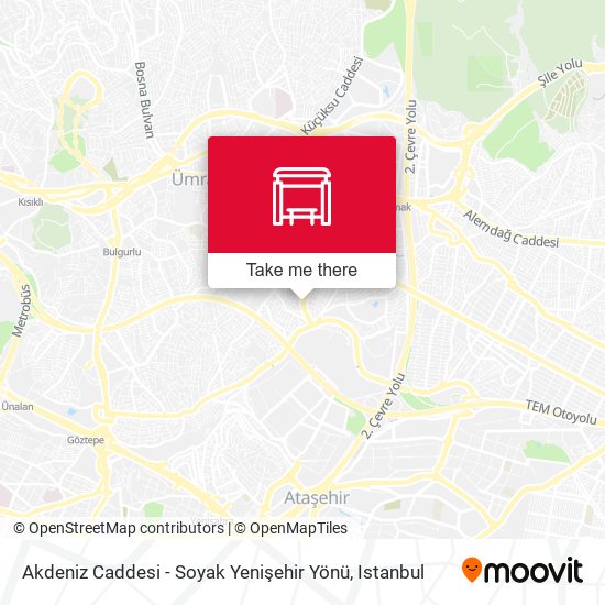 Akdeniz Caddesi - Soyak Yenişehir Yönü map