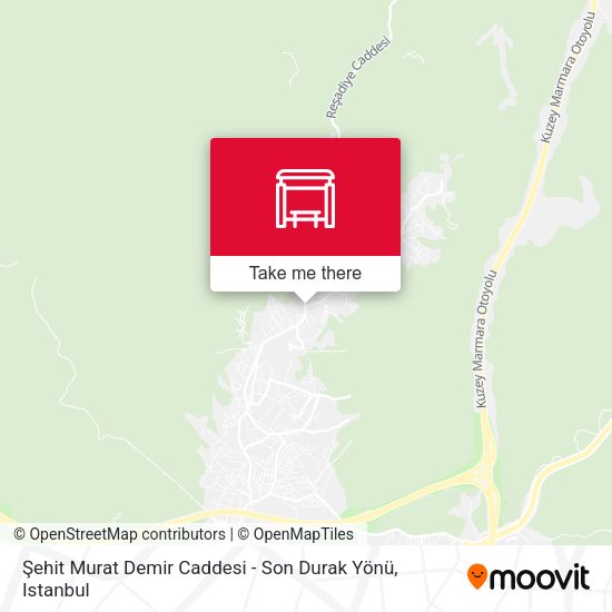 Şehit Murat Demir Caddesi - Son Durak Yönü map