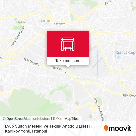 Eyüp Sultan Mesleki Ve Teknik Anadolu Lisesi - Kadıköy Yönü map