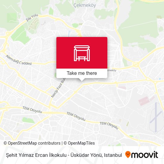 Şehit Yılmaz Ercan İlkokulu - Üsküdar Yönü map