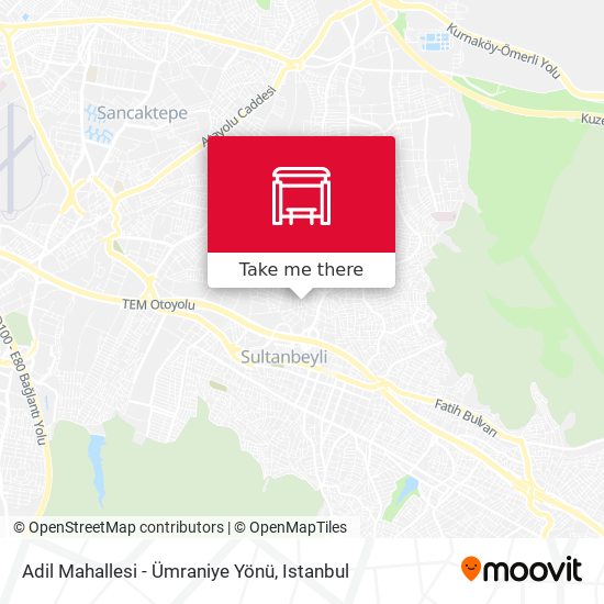 Adil Mahallesi - Ümraniye Yönü map