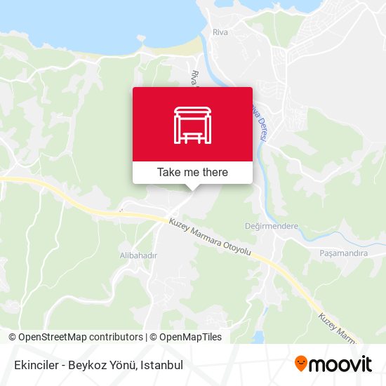 Ekinciler - Beykoz Yönü map