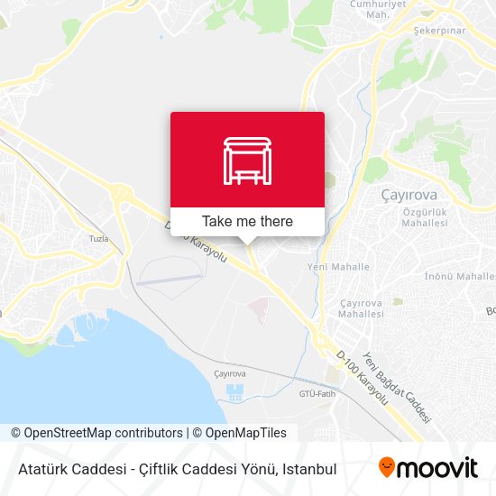 Atatürk Caddesi - Çiftlik Caddesi Yönü map