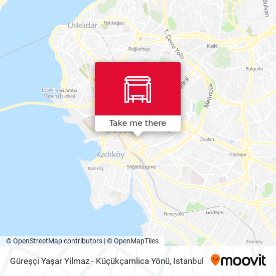Güreşçi Yaşar Yilmaz - Küçükçamlica Yönü map