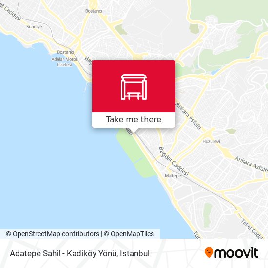 Adatepe Sahil - Kadiköy Yönü map