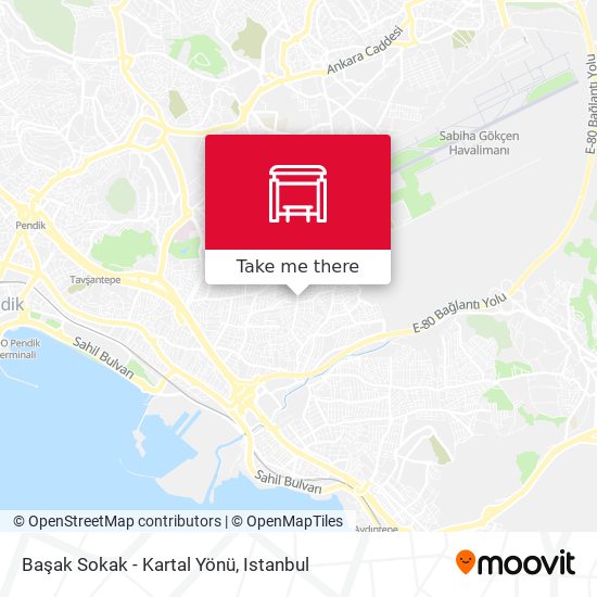 Başak Sokak - Kartal Yönü map