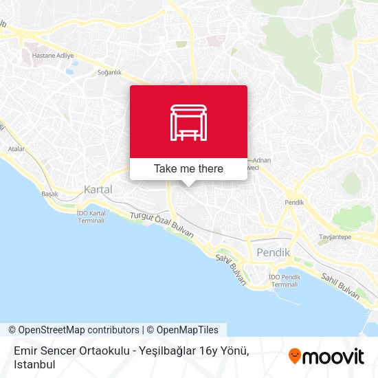 Emir Sencer Ortaokulu - Yeşilbağlar 16y Yönü map