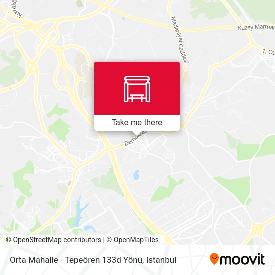 Orta Mahalle - Tepeören 133d Yönü map