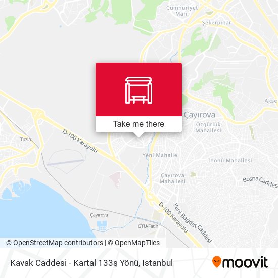 Kavak Caddesi - Kartal 133ş Yönü map