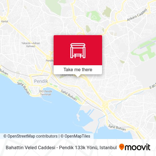 Bahattin Veled Caddesi - Pendik 133k Yönü map