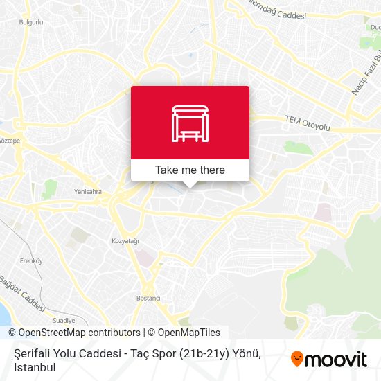 Şerifali Yolu Caddesi - Taç Spor (21b-21y) Yönü map