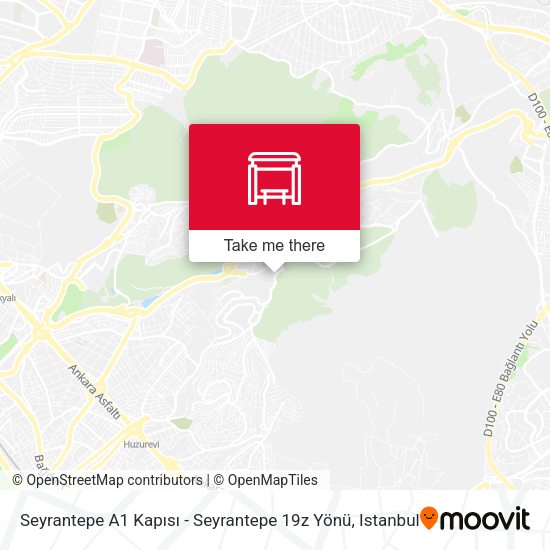 Seyrantepe A1 Kapısı - Seyrantepe 19z Yönü map