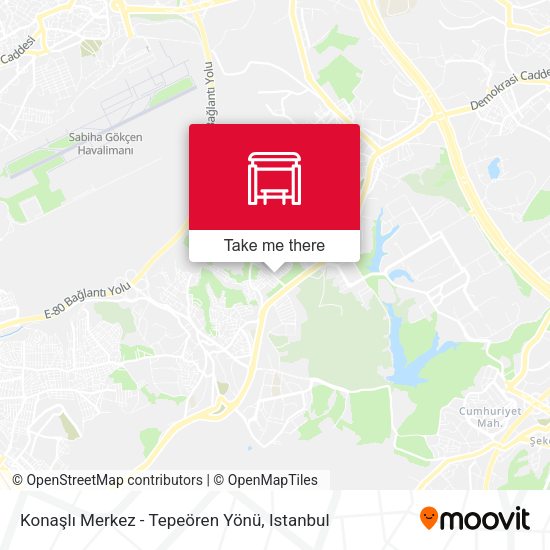 Konaşlı Merkez - Tepeören Yönü map