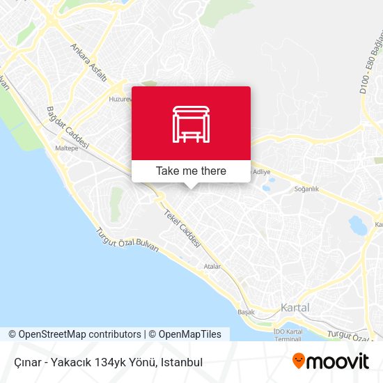 Çınar - Yakacık 134yk Yönü map
