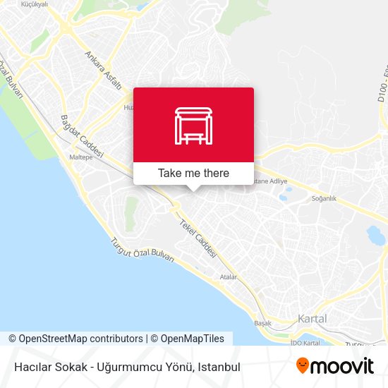 Hacılar Sokak - Uğurmumcu Yönü map
