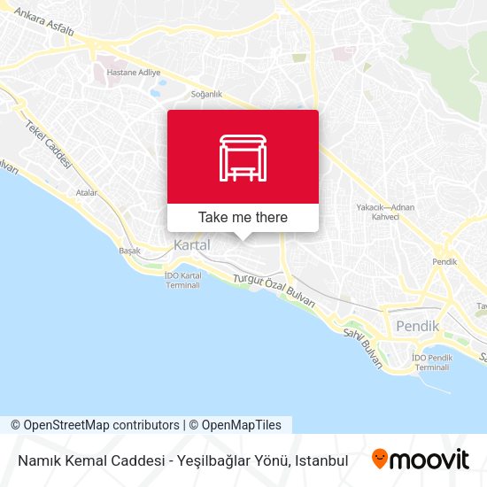 Namık Kemal Caddesi - Yeşilbağlar Yönü map