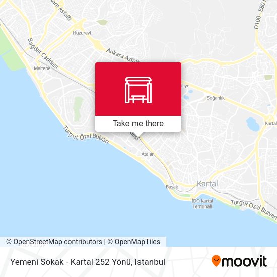 Yemeni Sokak - Kartal 252 Yönü map