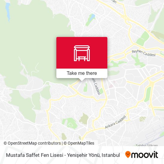 Mustafa Saffet Fen Lisesi - Yenişehir Yönü map