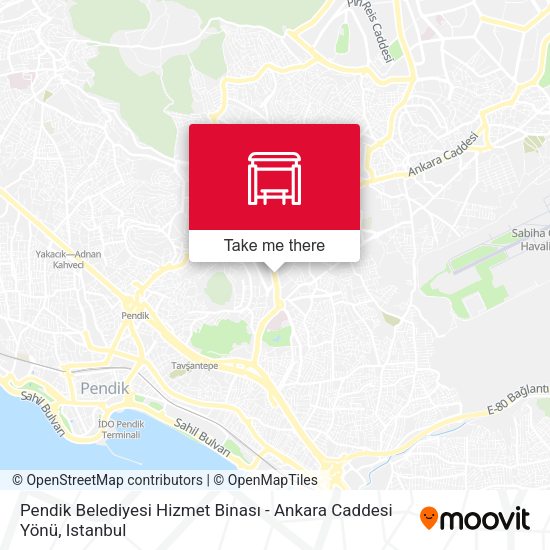 Pendik Belediyesi Hizmet Binası - Ankara Caddesi Yönü map