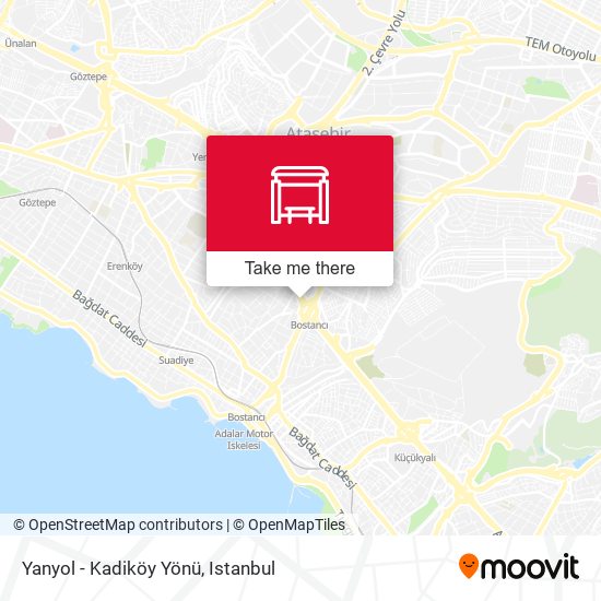 Yanyol - Kadiköy Yönü map