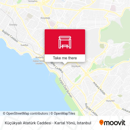 Küçükyalı Atatürk Caddesi - Kartal Yönü map