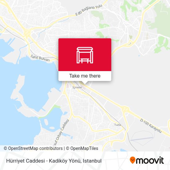 Hürriyet Caddesi - Kadiköy Yönü map