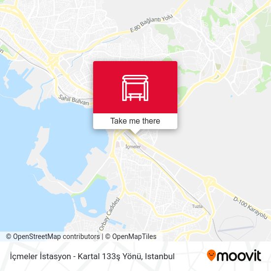 İçmeler İstasyon - Kartal 133ş Yönü map