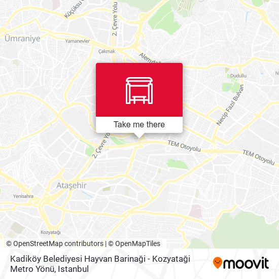 Kadiköy Belediyesi Hayvan Barinaği - Kozyataği Metro Yönü map