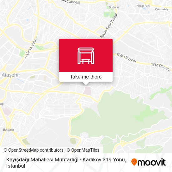 Kayışdağı Mahallesi Muhtarlığı - Kadıköy 319 Yönü map