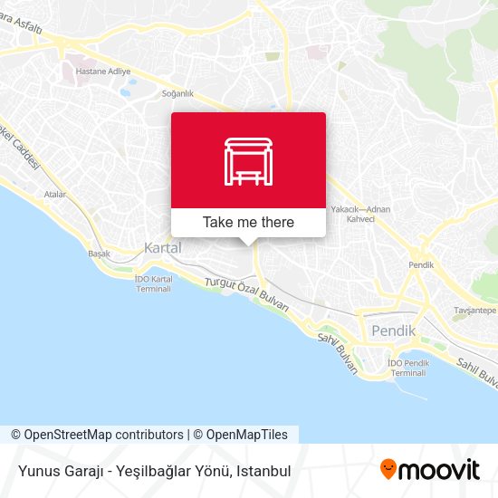 Yunus Garajı - Yeşilbağlar Yönü map